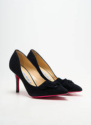 Escarpins semelle extérieure cuir talon de 7 à 9cm noir LUCIANO PADOVAN femme