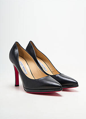 Escarpins matière lisse talon haut de 10cm et plus noir LUCIANO PADOVAN femme