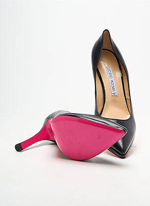 Escarpins matière lisse talon haut de 10cm et plus noir LUCIANO PADOVAN femme