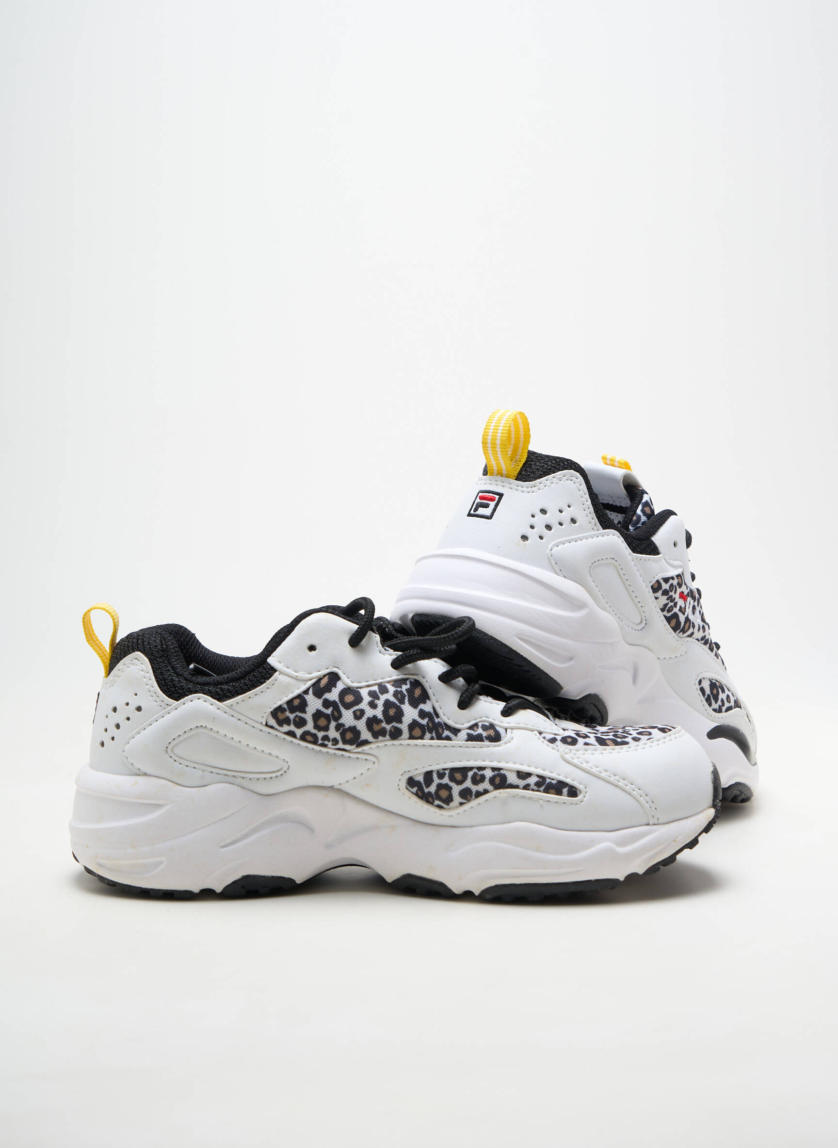 Baskets matière lisse talon plat jusqu'à 3cm blanc FILA femme