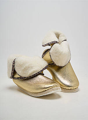 Chaussons/pantoufles tissage satiné talon plat jusqu'à 3cm or L'ATELIER CHARENTAISES femme