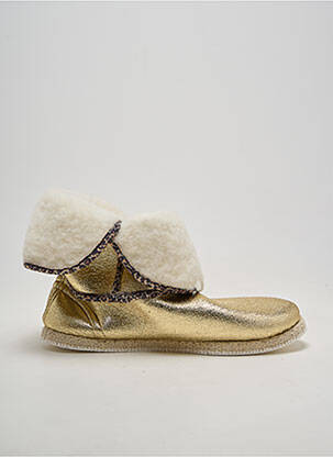 Chaussons/pantoufles tissage satiné talon plat jusqu'à 3cm or L'ATELIER CHARENTAISES femme