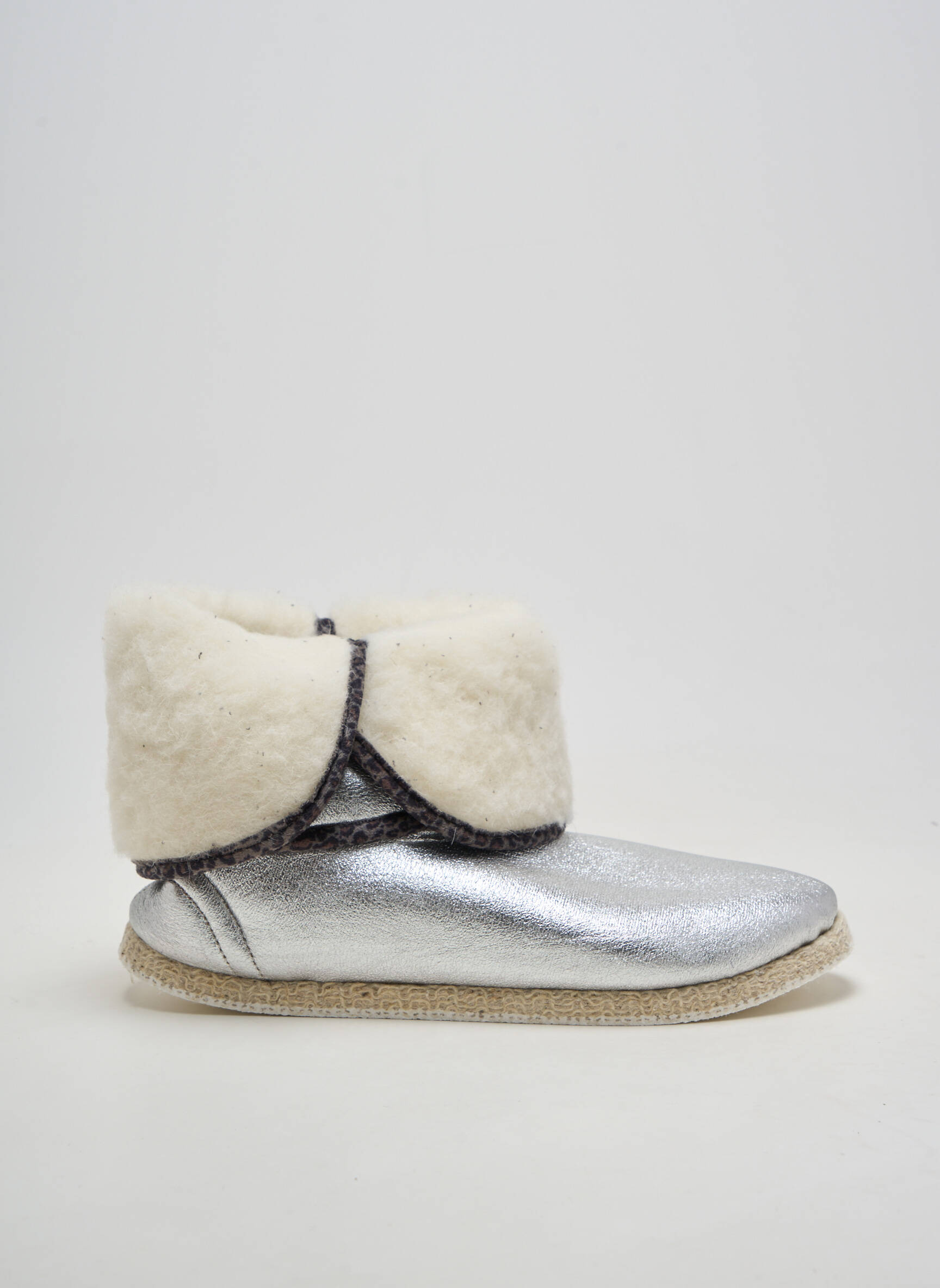 Chaussons/pantoufles tissage satiné talon plat jusqu'à 3cm argent L'ATELIER CHARENTAISES femme