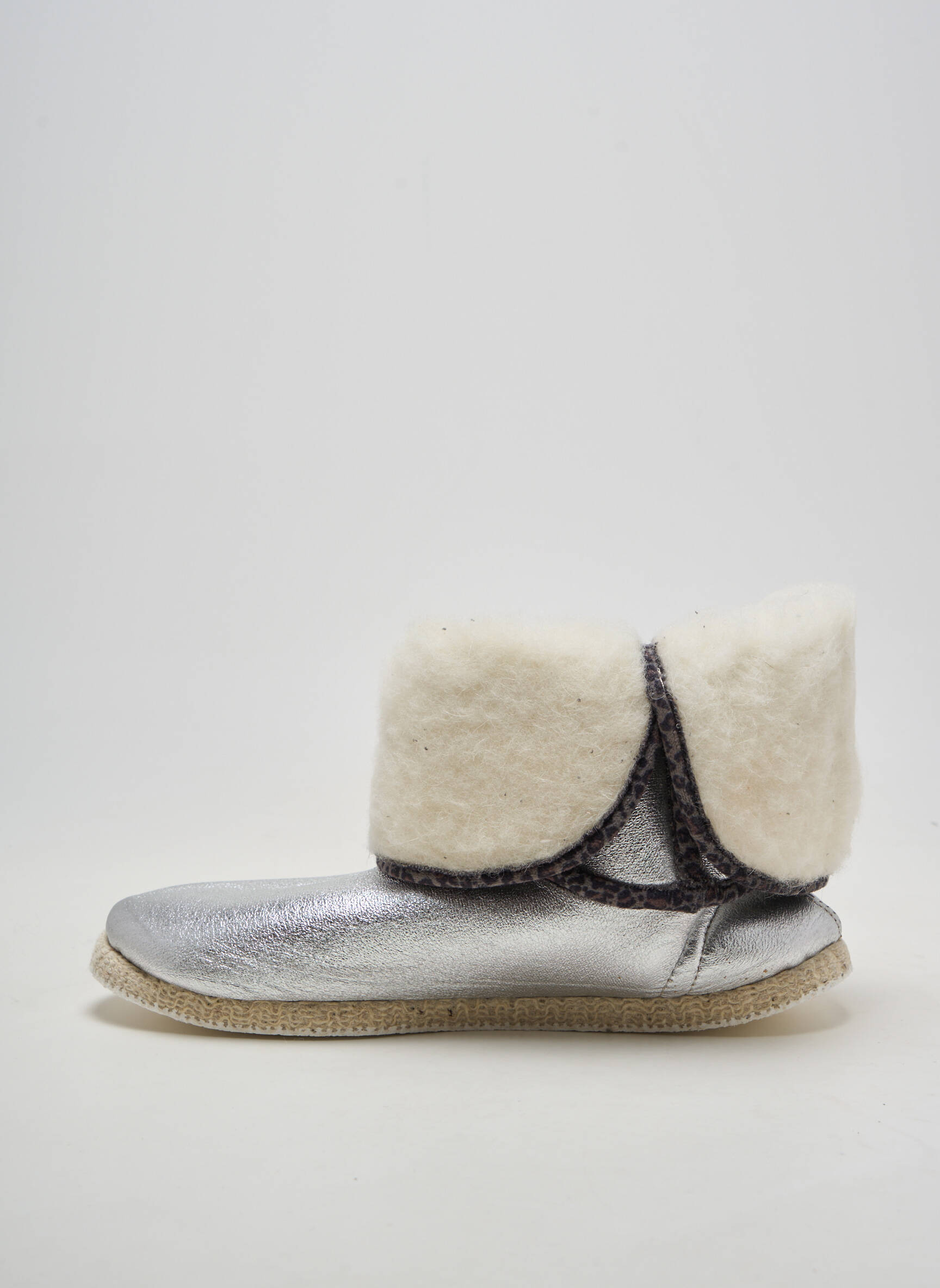 Chaussons/pantoufles tissage satiné talon plat jusqu'à 3cm argent L'ATELIER CHARENTAISES femme