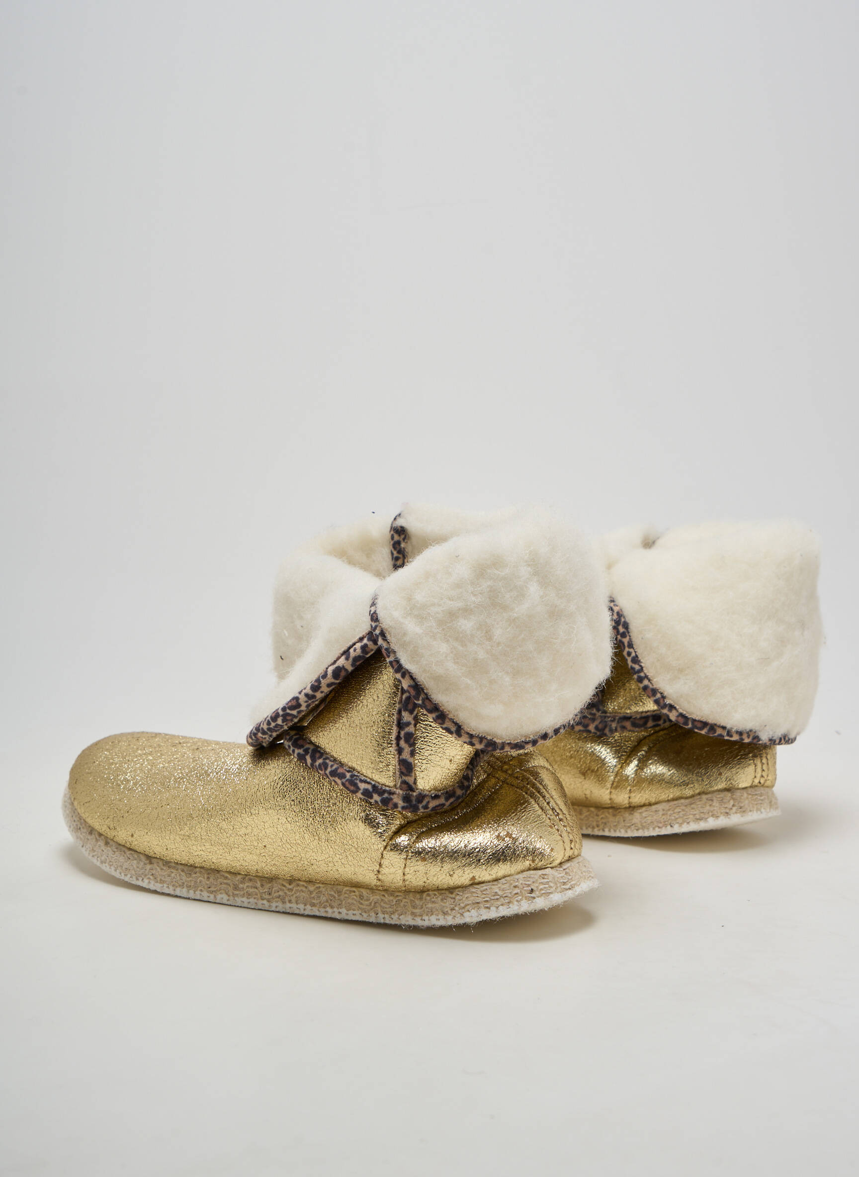 Chaussons/pantoufles tissage satiné talon plat jusqu'à 3cm or L'ATELIER CHARENTAISES femme