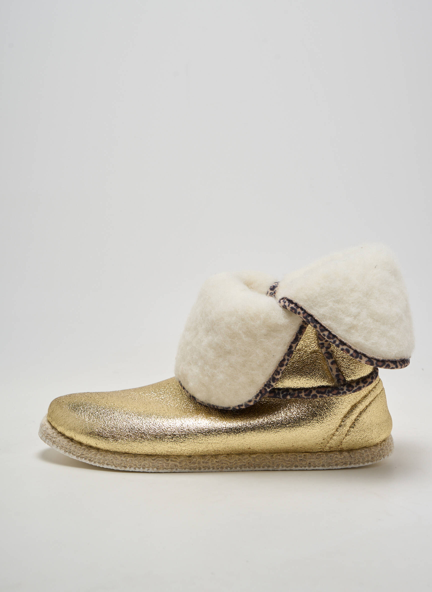 Chaussons/pantoufles tissage satiné talon plat jusqu'à 3cm or L'ATELIER CHARENTAISES femme