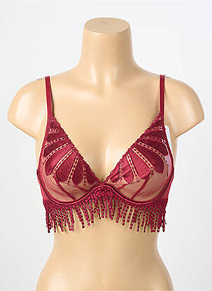 Soutien-gorge broderie haut soutien-gorge emboitant rouge SIMONE PERELE femme