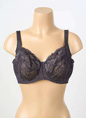 Soutien-gorge tissage dentelle haut soutien-gorge emboitant gris SIMONE PERELE femme