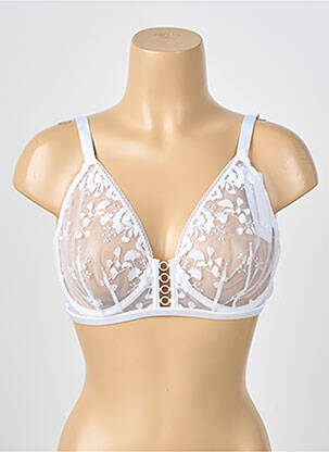 Soutien-gorge broderie haut soutien-gorge emboitant blanc SIMONE PERELE femme