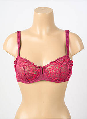 Soutien-gorge effet matière satinée haut soutien-gorge balconnet violet SIMONE PERELE femme