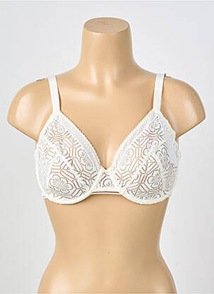 Soutien-gorge tissage dentelle haut soutien-gorge emboitant blanc SIMONE PERELE femme