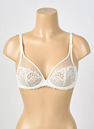 Soutien-gorge légère et transparente haut soutien-gorge emboitant blanc SIMONE PERELE femme