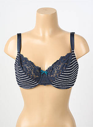 Soutien-gorge effet matière satinée haut soutien-gorge emboitant bleu PASSIONATA femme