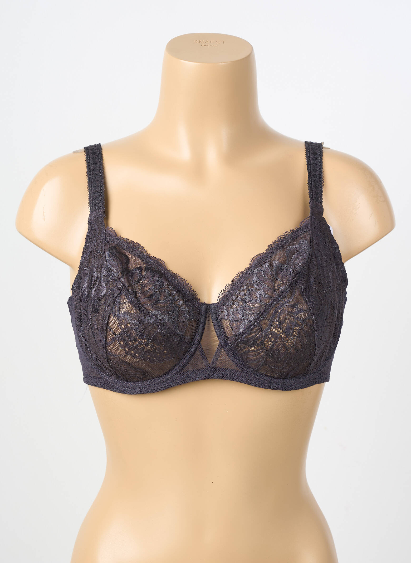 Soutien-gorge tissage dentelle haut soutien-gorge emboitant gris SIMONE PERELE femme