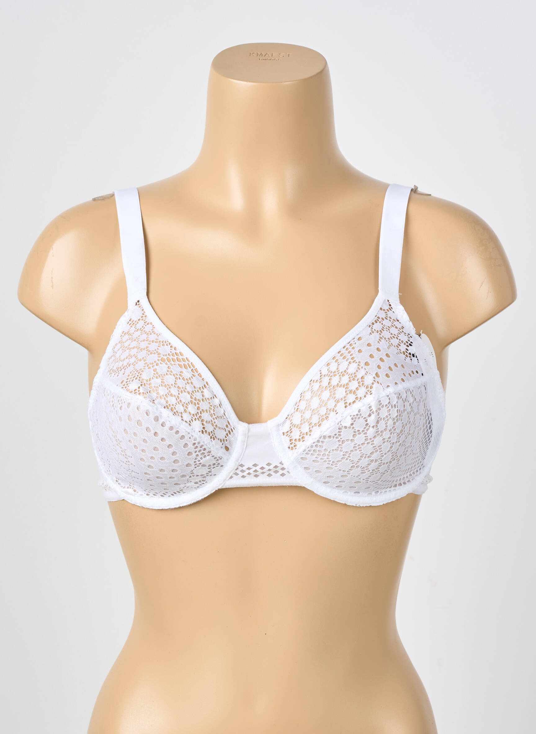 Soutien-gorge effet matière satinée haut soutien-gorge emboitant blanc IMPLICITE femme