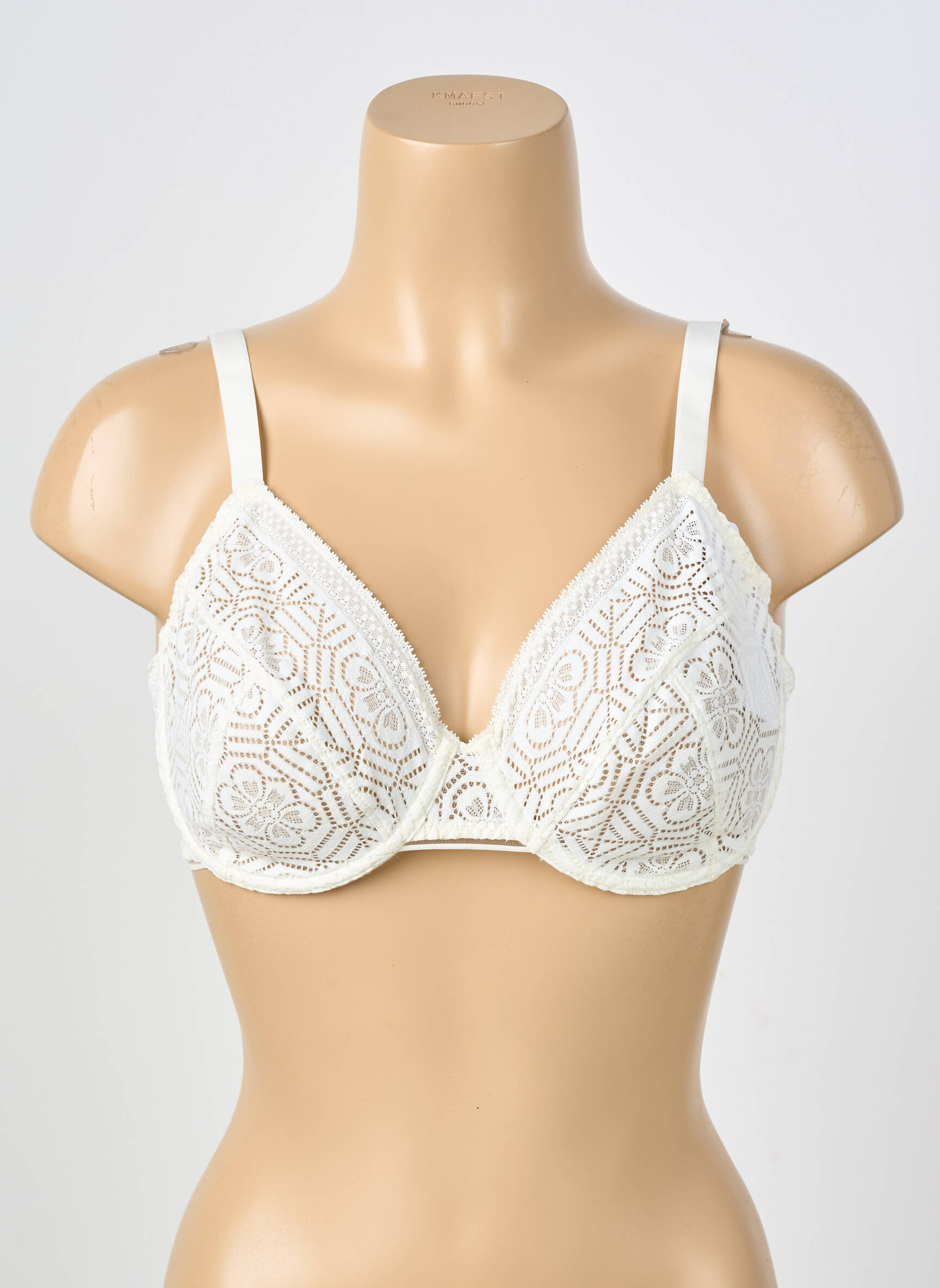 Soutien-gorge tissage dentelle haut soutien-gorge emboitant blanc SIMONE PERELE femme