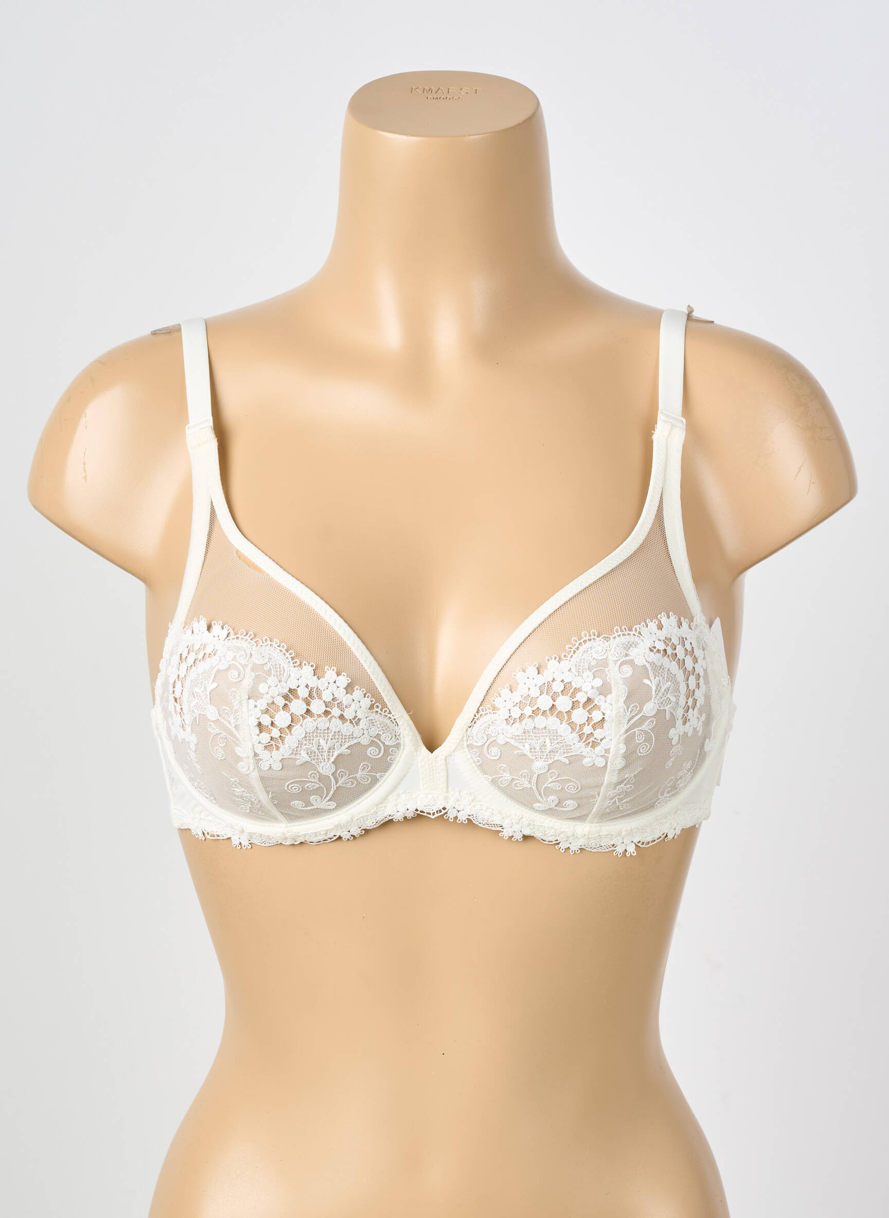 Soutien-gorge légère et transparente haut soutien-gorge emboitant blanc SIMONE PERELE femme