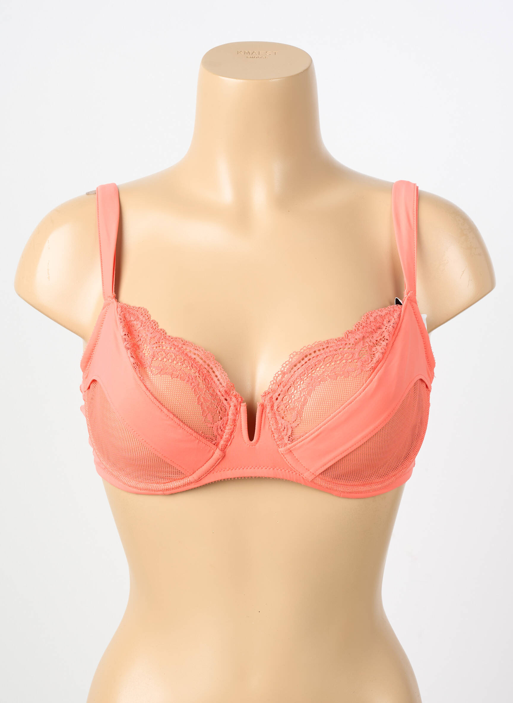 Soutien-gorge légère et transparente haut soutien-gorge emboitant orange IMPLICITE femme