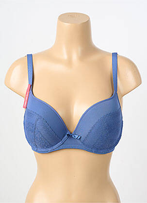 Soutien-gorge effet matière satinée haut soutien-gorge push-up bleu PASSIONATA femme