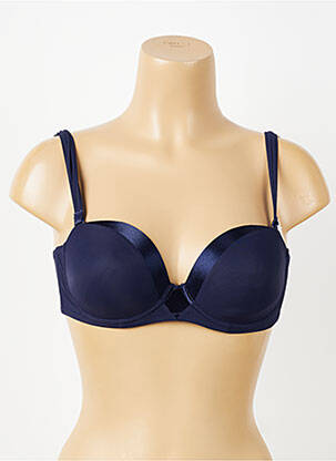 Soutien-gorge effet matière satinée haut soutien-gorge balconnet bleu SIMONE PERELE femme