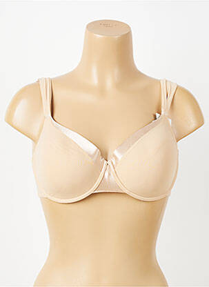 Soutien-gorge effet matière satinée haut soutien-gorge moulé chair IMPLICITE femme