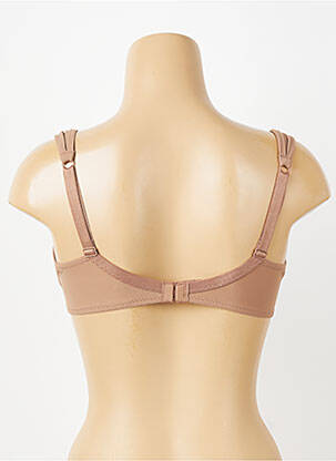 Soutien-gorge effet matière satinée haut soutien-gorge moulé marron IMPLICITE femme