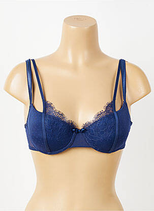Soutien-gorge effet matière satinée haut soutien-gorge avec mousse de rembourrage amovible bleu PASSIONATA femme