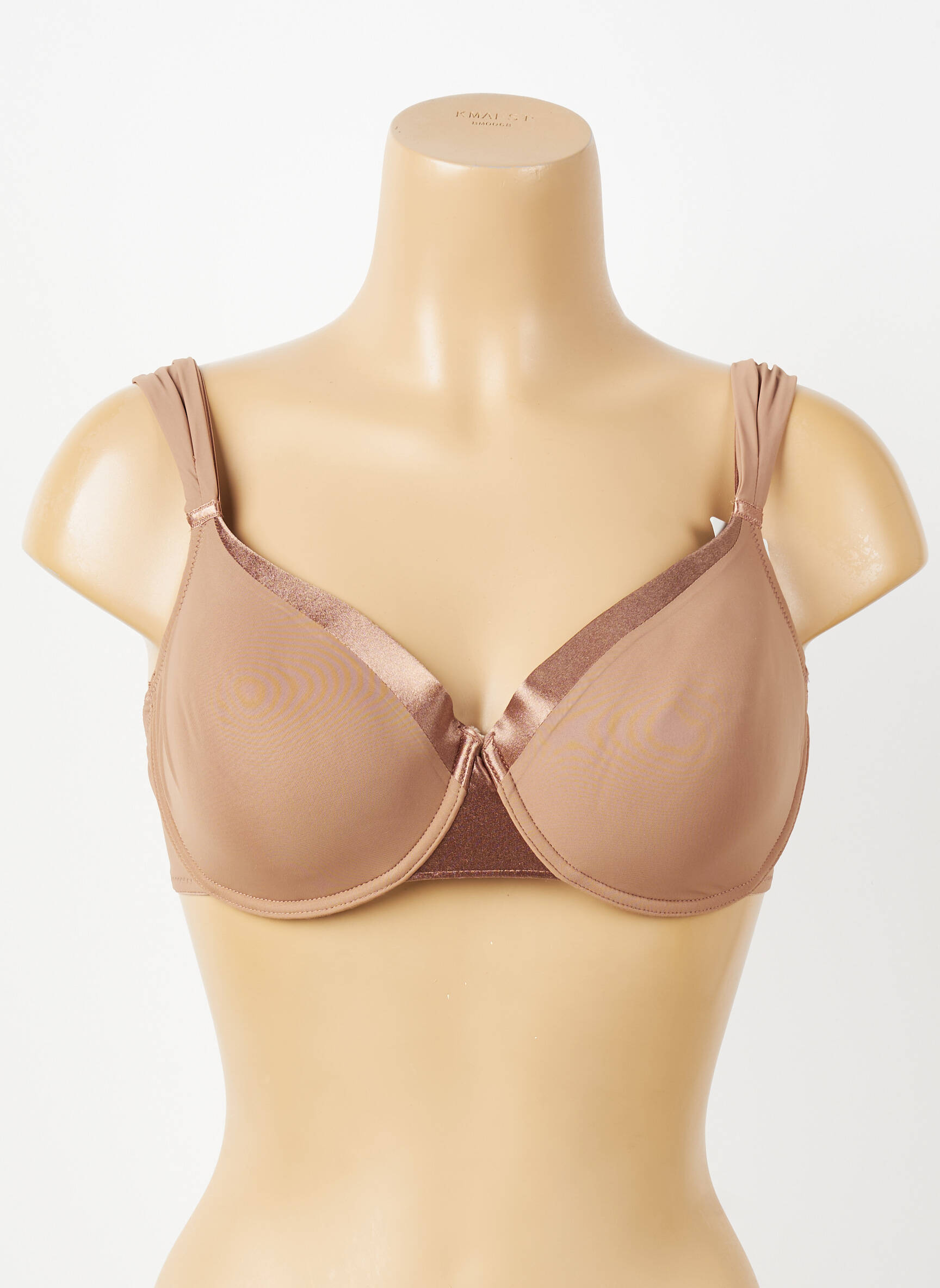 Soutien-gorge effet matière satinée haut soutien-gorge moulé marron IMPLICITE femme