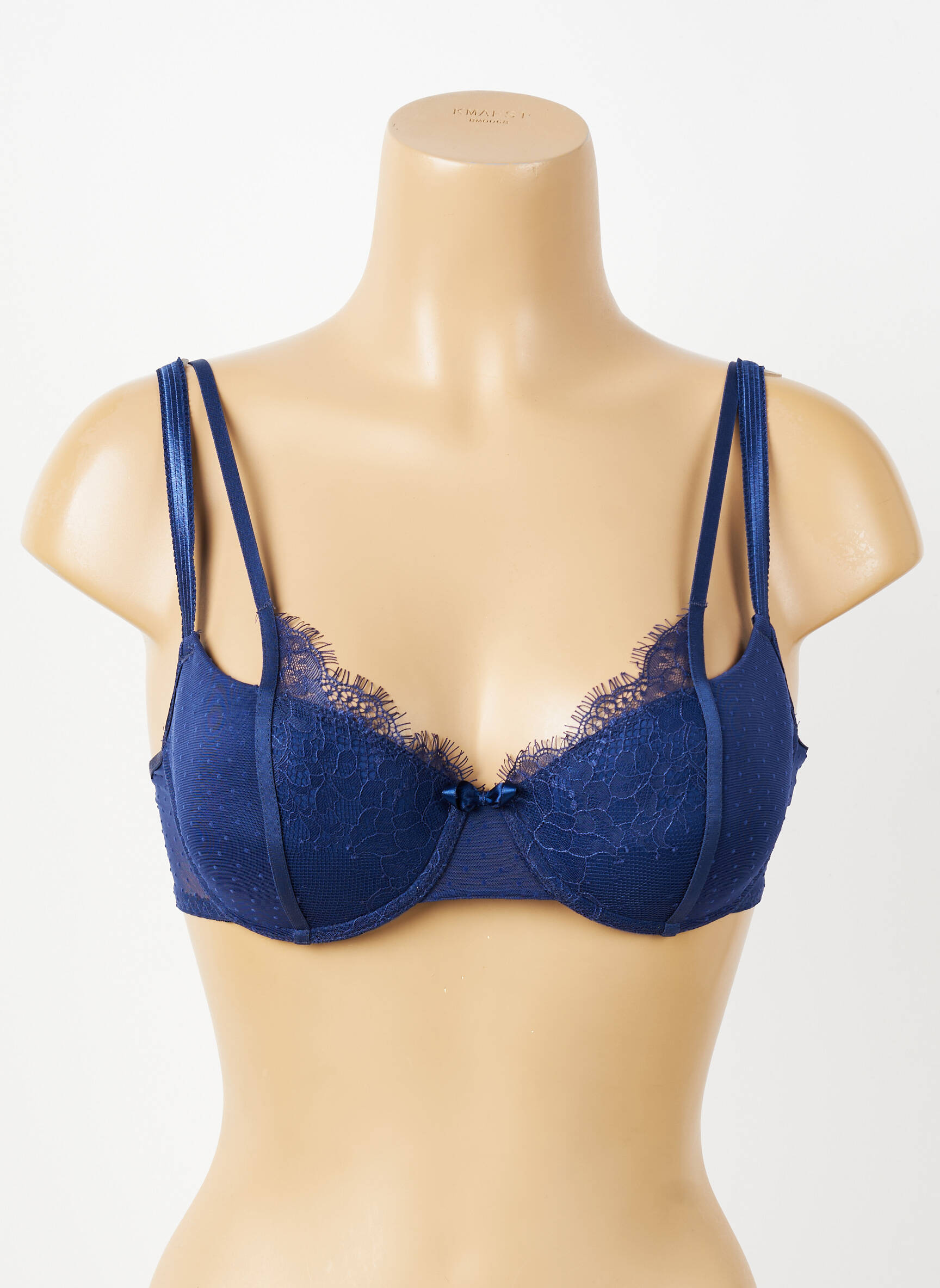 Soutien-gorge effet matière satinée haut soutien-gorge avec mousse de rembourrage amovible bleu PASSIONATA femme