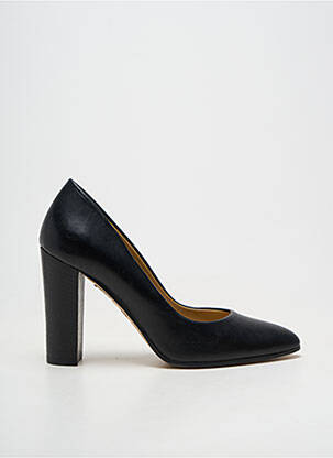 Escarpins matière lisse talon de 7 à 9cm noir REBECCA BALDUCCI femme