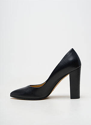 Escarpins matière lisse talon de 7 à 9cm noir REBECCA BALDUCCI femme