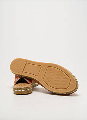 Espadrilles bout rond talon plat jusqu'à 3cm orange SUYUTE femme