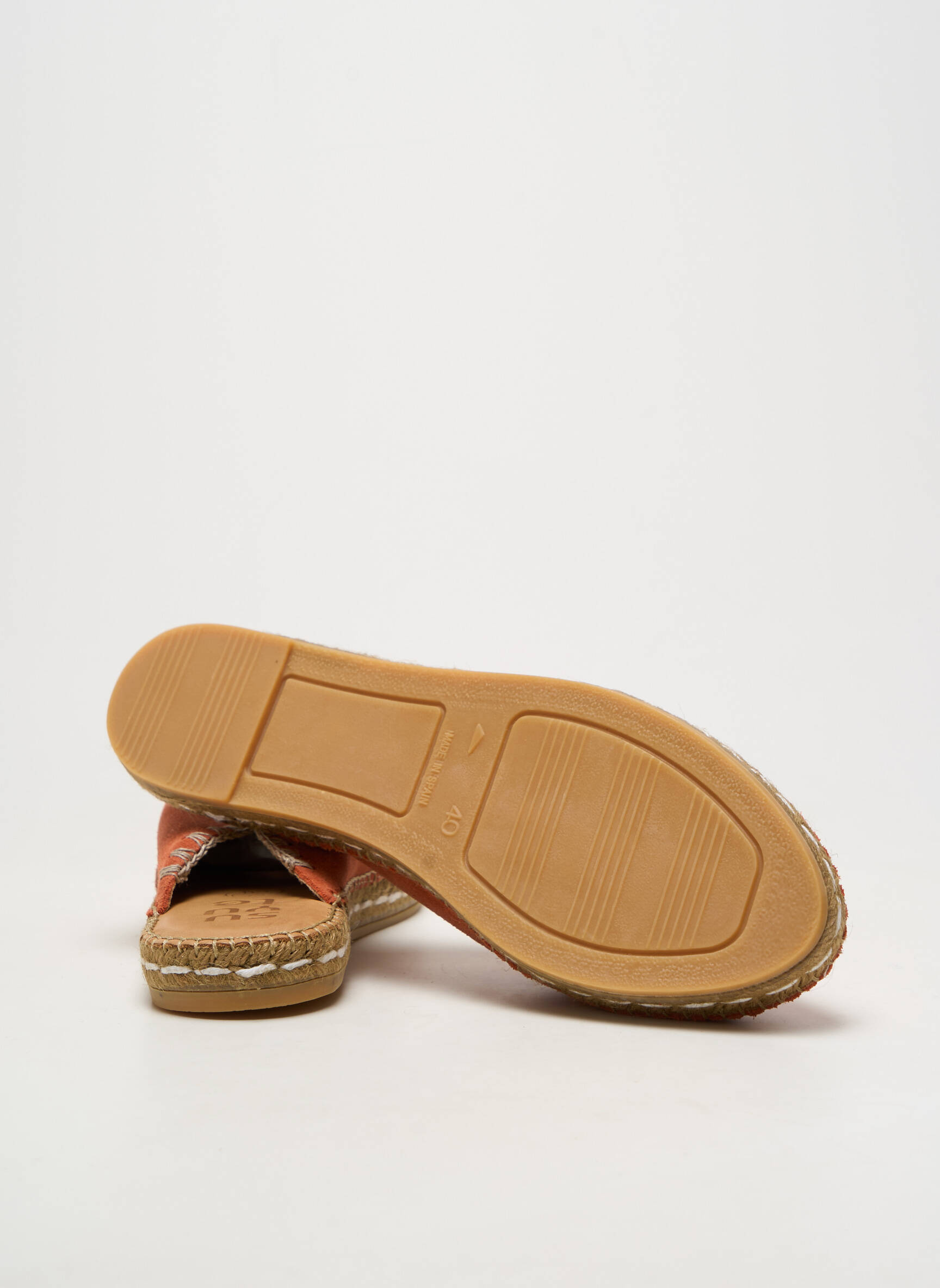 Espadrilles bout rond talon plat jusqu'à 3cm orange SUYUTE femme