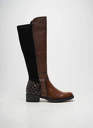 Bottes matière lisse talon de 4 à 6cm marron JOSE SAENZ femme