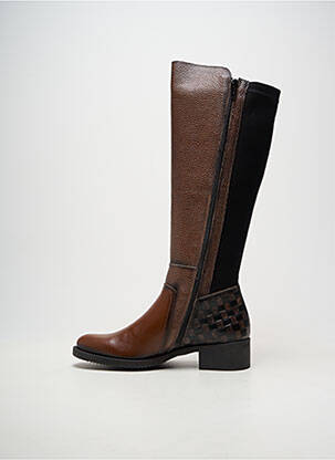 Bottes matière lisse talon de 4 à 6cm marron JOSE SAENZ femme