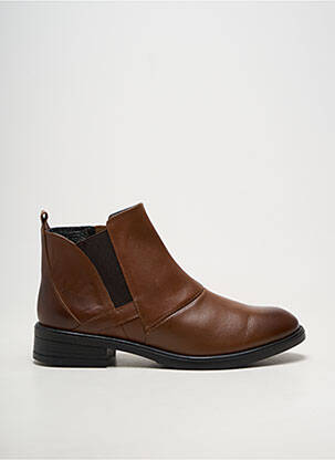 Bottines/boots matière lisse talon plat jusqu'à 3cm marron OTTILIA femme