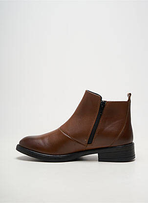Bottines/boots matière lisse talon plat jusqu'à 3cm marron OTTILIA femme