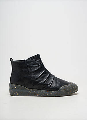 Bottines/boots matière lisse talon plat jusqu'à 3cm noir FLEXINOS femme