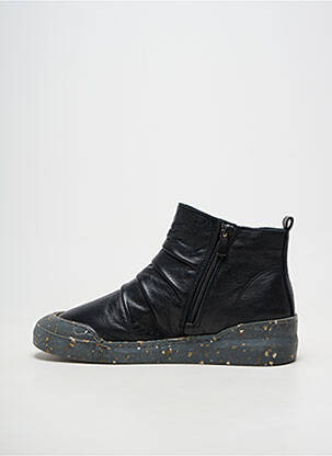 Bottines/boots matière lisse talon plat jusqu'à 3cm noir FLEXINOS femme