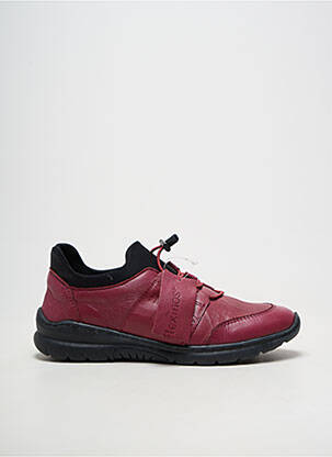 Baskets matière lisse talon plat jusqu'à 3cm rouge FLEXINOS femme
