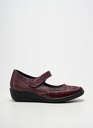 Ballerines fermeture scratch talon de 4 à 6cm violet OTTILIA femme