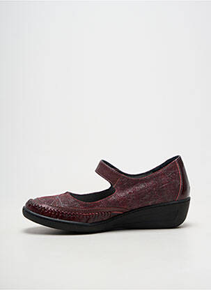 Ballerines fermeture scratch talon de 4 à 6cm violet OTTILIA femme