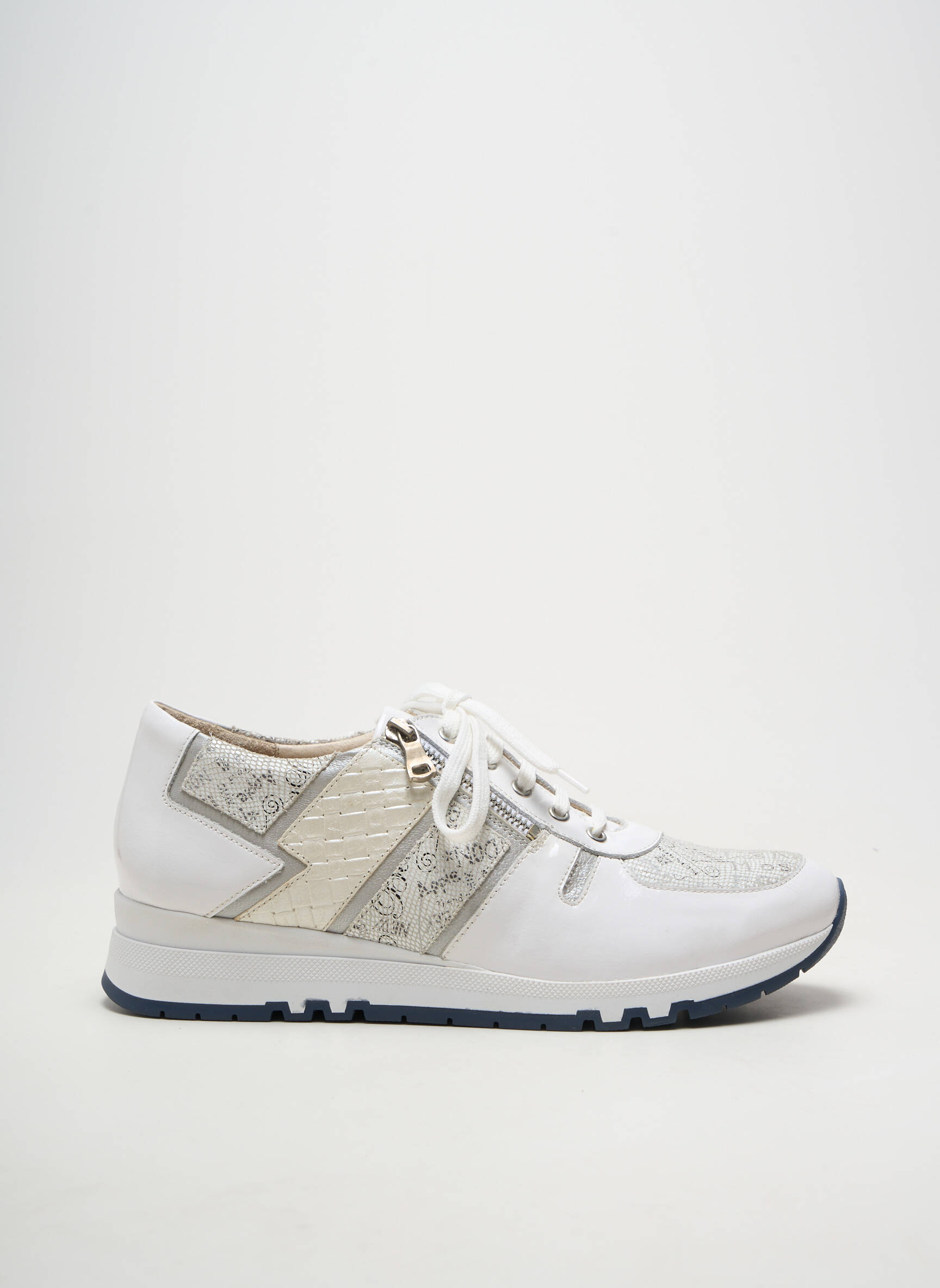 Baskets matière lisse talon de 4 à 6cm blanc OTTILIA femme