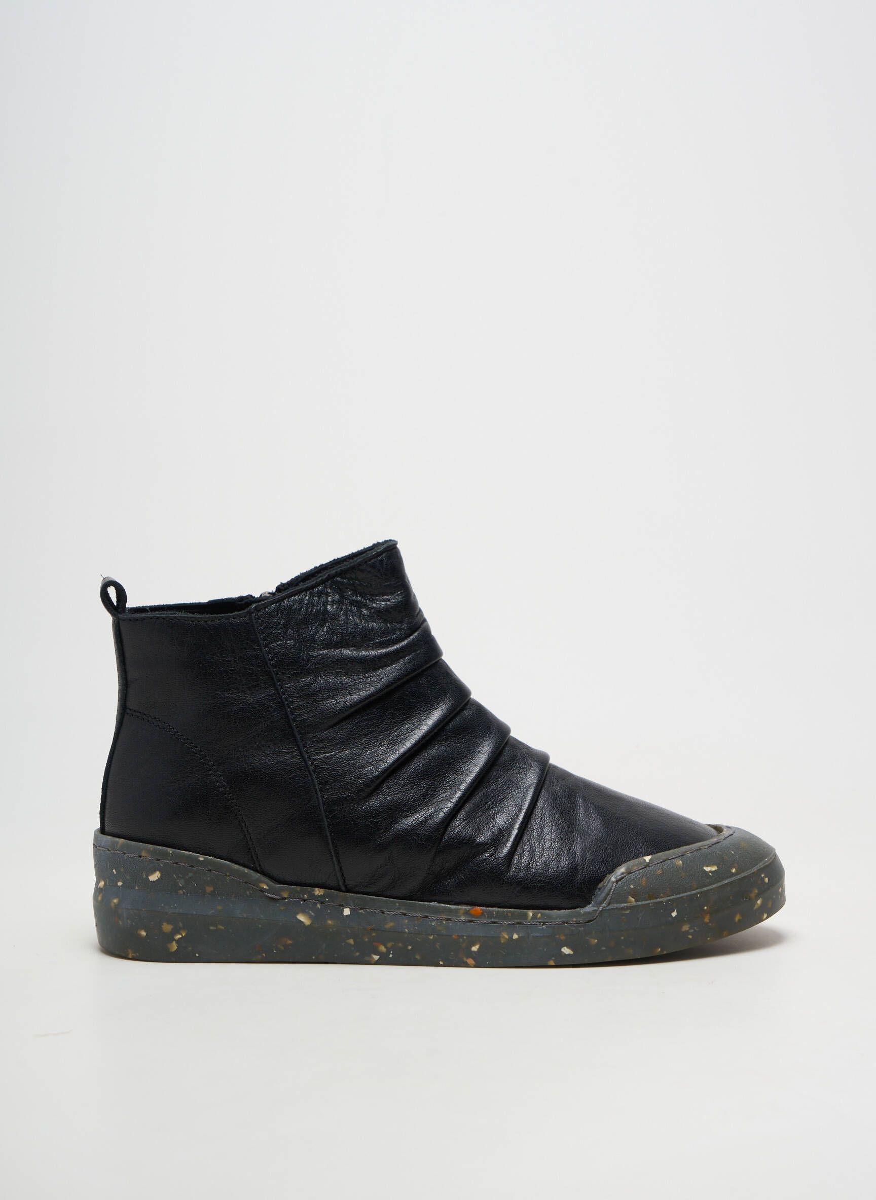 Bottines/boots matière lisse talon plat jusqu'à 3cm noir FLEXINOS femme