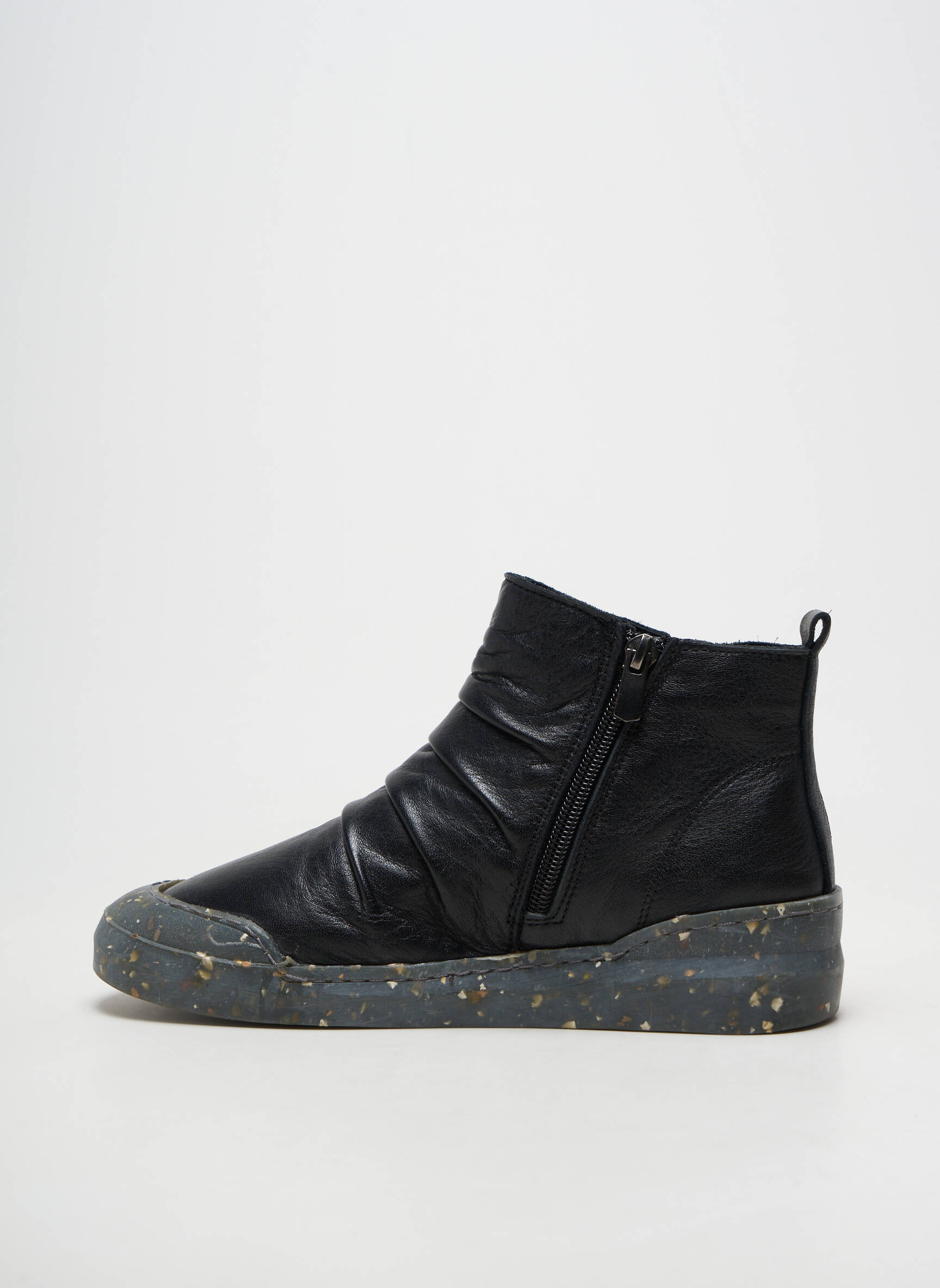 Bottines/boots matière lisse talon plat jusqu'à 3cm noir FLEXINOS femme