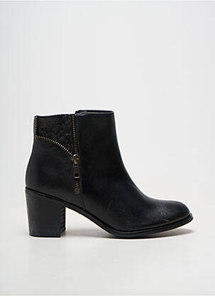 Bottines/boots matière lisse talon de 4 à 6cm noir REBELLES femme