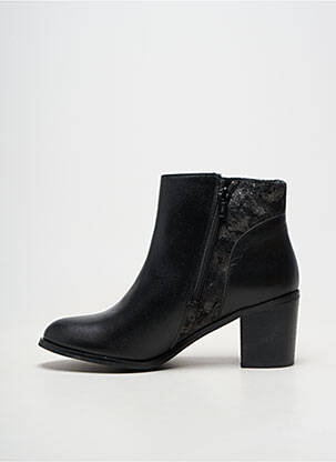 Bottines/boots matière lisse talon de 4 à 6cm noir REBELLES femme