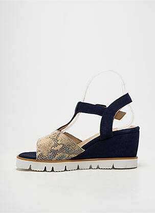 Sandales/nu pieds talon compensé talon de 7 à 9cm bleu REBELLES femme