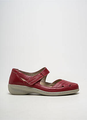 Ballerines matière lisse talon plat jusqu'à 3cm rouge ARIMA femme