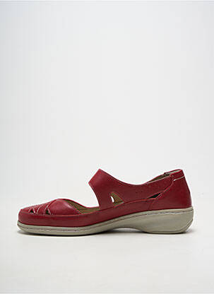 Ballerines matière lisse talon plat jusqu'à 3cm rouge ARIMA femme